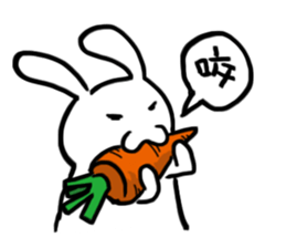 A day in the life of a white rabbit sticker #11395120