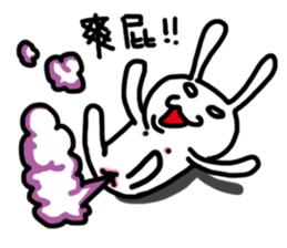 A day in the life of a white rabbit sticker #11395123