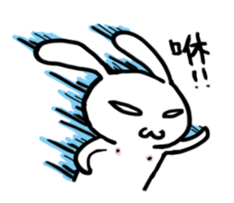 A day in the life of a white rabbit sticker #11395125