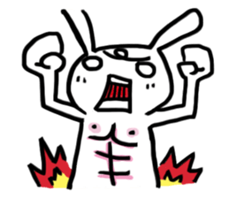 A day in the life of a white rabbit sticker #11395130