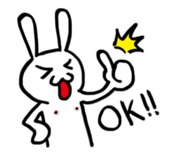 A day in the life of a white rabbit sticker #11395133