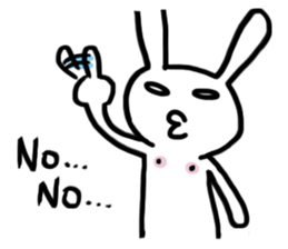 A day in the life of a white rabbit sticker #11395134