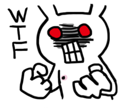 A day in the life of a white rabbit sticker #11395137