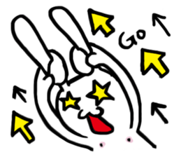 A day in the life of a white rabbit sticker #11395138