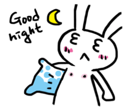 A day in the life of a white rabbit sticker #11395142