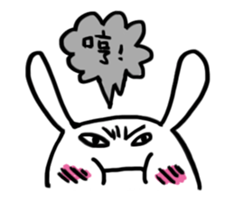 A day in the life of a white rabbit sticker #11395143