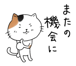 The cat which gives a polite response sticker #11397378