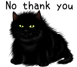 White cat and a black cat and ash cat sticker #11397489