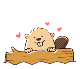 Funny , cute , beaver sticker #11397904