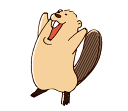 Funny , cute , beaver sticker #11397906