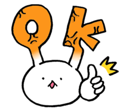 Monolithic rabbit sticker #11398252