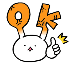 Monolithic rabbit sticker #11398252