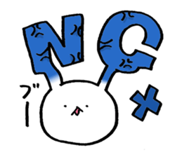 Monolithic rabbit sticker #11398253