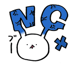 Monolithic rabbit sticker #11398253