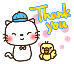 Greetings sticker of cat. Basic 2 sticker #11398615