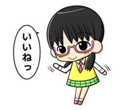 glasses and daily life sticker #11398628