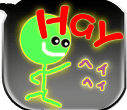 Clear stick man4 sticker #11399160