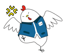 Chicken of the convenience store clerk. sticker #11399391