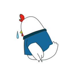 Chicken of the convenience store clerk. sticker #11399392