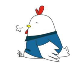 Chicken of the convenience store clerk. sticker #11399398