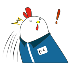 Chicken of the convenience store clerk. sticker #11399406