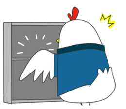 Chicken of the convenience store clerk. sticker #11399423