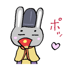 Japanese noble rabbit sticker #11400138
