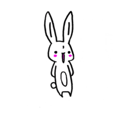 Fun and lovely rabbit us sticker #11400144
