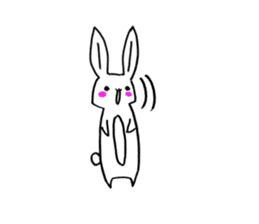 Fun and lovely rabbit us sticker #11400145