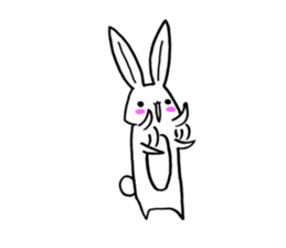 Fun and lovely rabbit us sticker #11400146