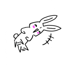 Fun and lovely rabbit us sticker #11400147