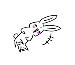 Fun and lovely rabbit us sticker #11400147