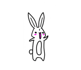 Fun and lovely rabbit us sticker #11400148