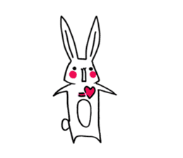 Fun and lovely rabbit us sticker #11400149