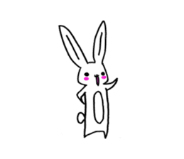 Fun and lovely rabbit us sticker #11400150