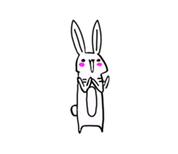 Fun and lovely rabbit us sticker #11400151