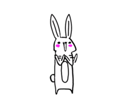 Fun and lovely rabbit us sticker #11400151