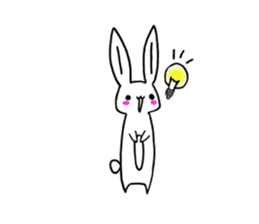 Fun and lovely rabbit us sticker #11400152