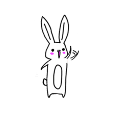 Fun and lovely rabbit us sticker #11400153