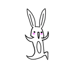 Fun and lovely rabbit us sticker #11400154