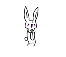 Fun and lovely rabbit us sticker #11400155