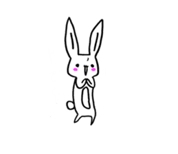 Fun and lovely rabbit us sticker #11400155
