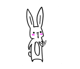 Fun and lovely rabbit us sticker #11400157