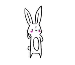Fun and lovely rabbit us sticker #11400158