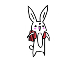 Fun and lovely rabbit us sticker #11400159