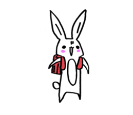 Fun and lovely rabbit us sticker #11400159
