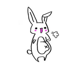 Fun and lovely rabbit us sticker #11400160