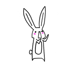 Fun and lovely rabbit us sticker #11400162