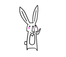 Fun and lovely rabbit us sticker #11400162