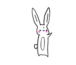 Fun and lovely rabbit us sticker #11400165